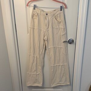 SHEIN Cream Flare Jeans